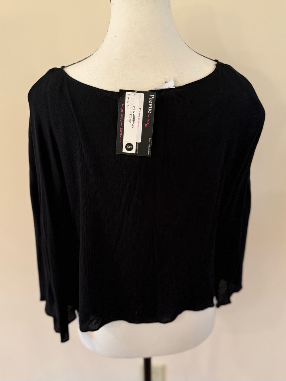 NYMPHE Black Women's Tank Top - Classic Crew Neck size Small - Picture 3 of 7